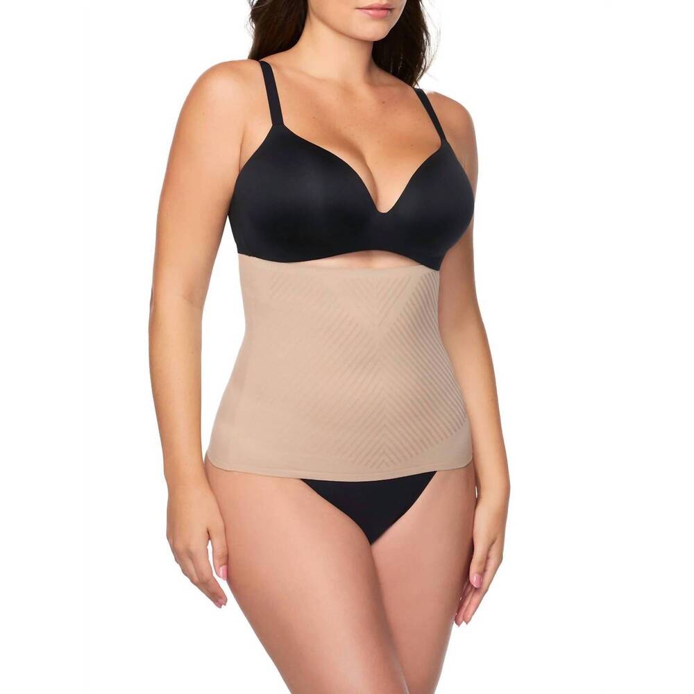 NEW TC FINE INTIMATES iconic core step-in waist cincher in stucco